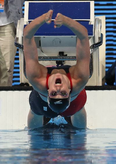 American Missy Franklin got her back up in winning a gold medal at the world championships. (Associated Press)