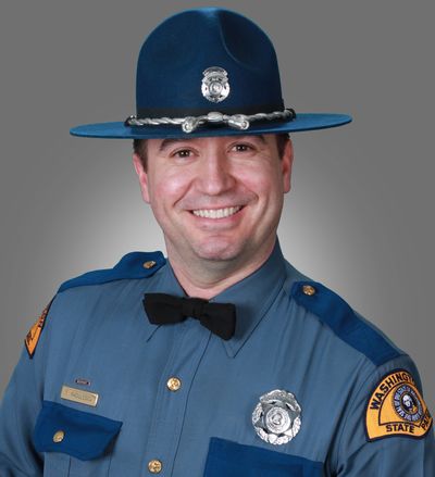 Washington State Patrol shows Trooper Tony Radulescu, 44, was killed this morning near Port Orchard, Wash. He was a 16-year veteran who served his entire career in the patrol's Bremerton district. He was shot after pulling over a pickup truck for a traffic stop near Gorst, about 20 miles west of Seattle. (AP/Washington State Patrol)