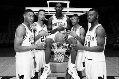 The Fab Five's swagger thrilled youngsters, infuriated old-school fans and put Michigan in the national spotlight.
(Associated Press / The Spokesman-Review)