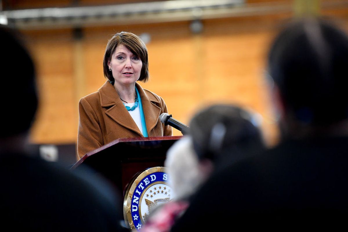 U.S. Rep. Cathy McMorris Rodgers, speaks  (TYLER TJOMSLAND)