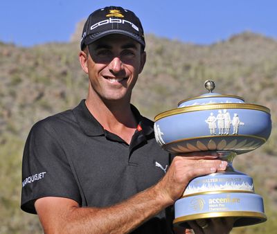 Geoff Ogilvy was a happy camper after winning the Accenture Match Play Championship earlier this month in Arizona. (Associated Press / The Spokesman-Review)
