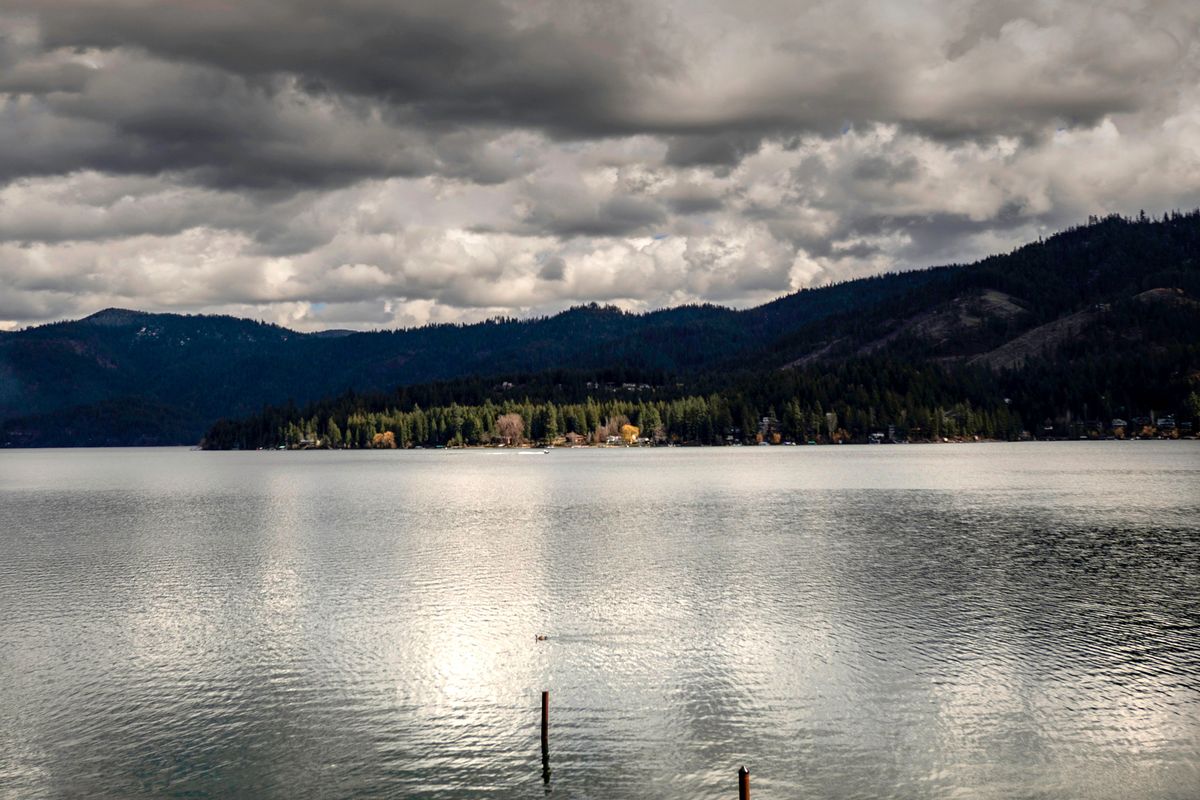 A boater cruises southbound atop Hayden Lake in North Idaho, March 19, 2022. The lakes bottom will be mapped to obtain more detailed depth measurements of the 3,800 acre lake. Brian Plonka/brianp.onfabrik.com  (Brian Plonka photo / brianp.onfa)