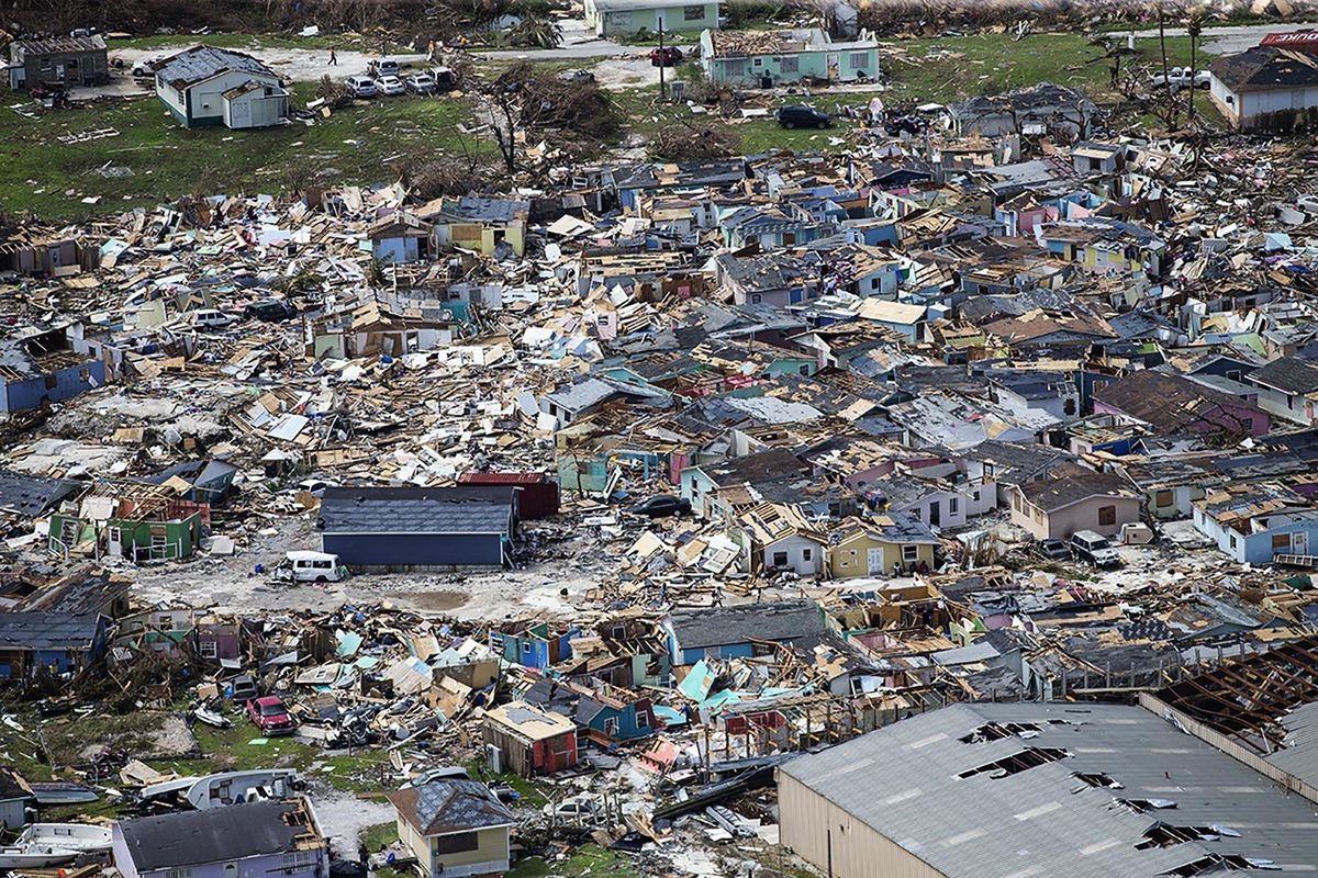 This photo shows destruction from Hurricane Dorian at Marsh Harbour in Great Abaco Island, the Bahamas, Wednesday, Sept. 4, 2019. (Al Diaz / Associated Press)