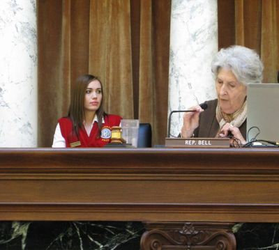 Rep. Maxine Bell, R-Jerome, proposes a state budget total for next year that's $33.3 million below the governor's forecast; it passed on a party-line vote. (Betsy Russell)
