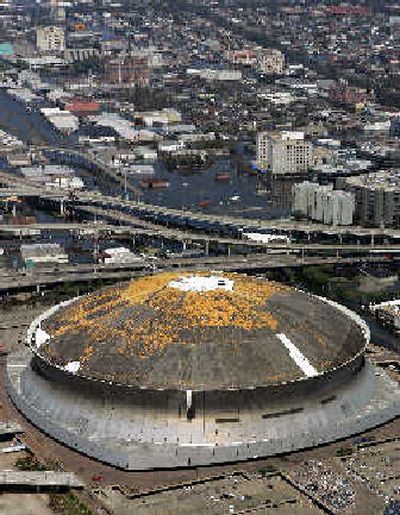 
Hurricane Katrina ravaged the Superdome roof, which could cost as much as $8 million to repair. 
 (Associated Press / The Spokesman-Review)