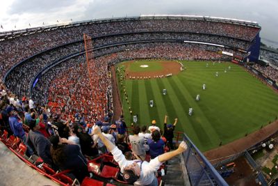 Postgame ceremonies marked the New York Mets last game at Shea Stadium in New York on Oct. 1 . The Mets lost to the Florida Marlins, 4-2. (File Associated Press / The Spokesman-Review)
