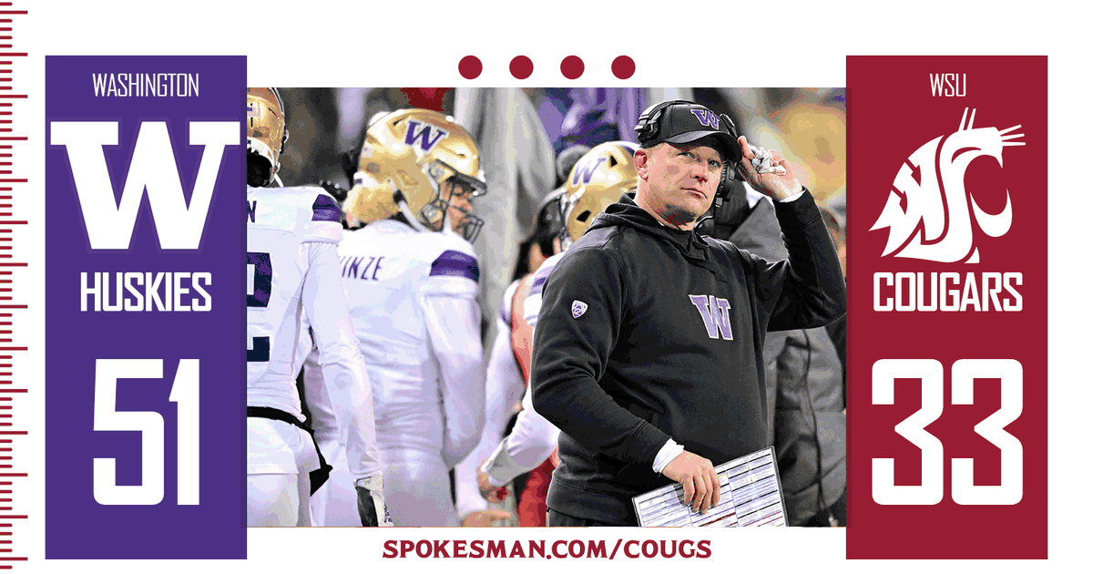 Recap and highlights No. 12 Washington reclaims Apple Cup with 5133