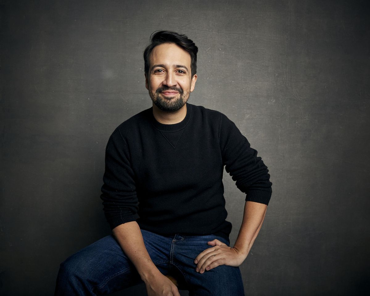 Lin-Manuel Miranda poses for a portrait to promote the film “Siempre, Luis” at the Music Lodge during the Sundance Film Festival on Saturday, Jan. 25, 2020, in Park City, Utah. (Taylor Jewell / Associated Press)