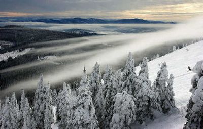 
A skier makes his way down a run at Mount Spokane earlier this month, finding the perfect cure for the cold-weather blahs. 
 (Jed Conklin / The Spokesman-Review)