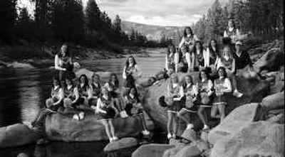 
University High School photography instructor Rob Behm was awarded first-place honors by the Professional Photographers of Washington for this group portrait. Members of the squad are, left top row: Amanda Hansen, Kristin Maurer and Mirinda Collins. Middle row, from left: Rachel Smith, Mishawn Minarik, Kelsey Higley, Callie Taylor, Bonnie Elliot, Cody Carman, Dani Bergheim, Jessie Schmedding, Ashley Gorham, Christina Colistro, Heather Hawkins and Coach Cari Bickley. Front row, from left: Carly Jordan, Arlina Duong, Nykala Isbey, Janae Dunn, Camrin Costello and Melanie Stevenson. 
 (Rob Behm photo / The Spokesman-Review)