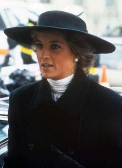 Diana, Princess of Wales, arrives at St. Pancras Church, London, for the memorial service for the King's Cross Underground Station fire tragedy in this file photo dated Dec. 5, 1987. (PA Archive/Abaca Press/TNS)  (PA Archive/Abaca Press/TNS)