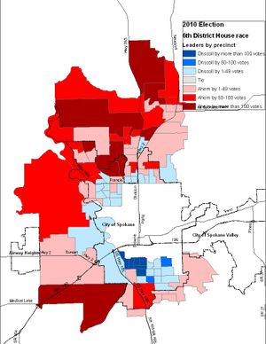 Corrected map for Ahern-Driscoll race. Early map misspelled Ahern's name