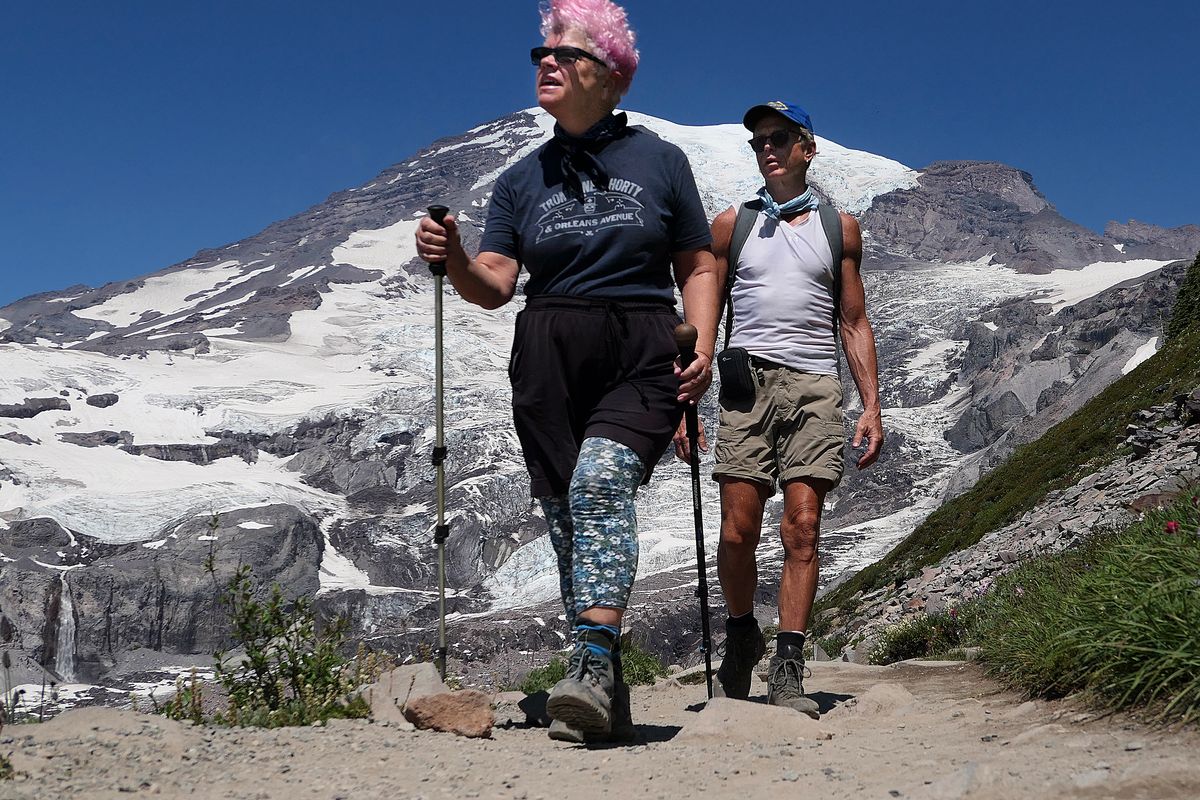 Hiking the Skyline Trail at Mount Rainier National Park. (John Nelson)