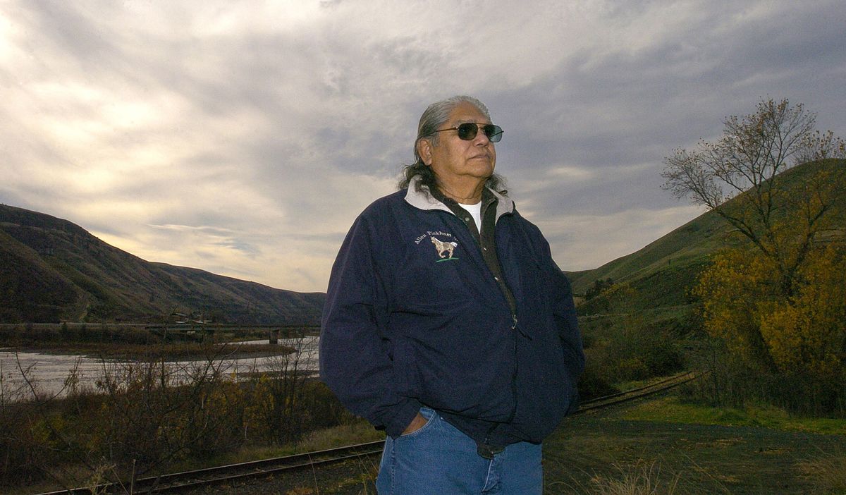 Allen Pinkham stands Tuesday along the banks of the Clearwater River east of Lewiston, near the site where a Jefferson Peace Medal was stolen from an Indian grave by workers on the Northern Pacific Railroad in the 1930s. It was believed to have been given by Lewis and Clark to Pinkham’s ancestor, Chief Cut Nose.Associated Press photos (Associated Press photos / The Spokesman-Review)