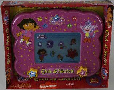 
A view of a new Etch A Sketch called Dora the Explorer at the Ohio Art Company. 
 (Associated Press / The Spokesman-Review)