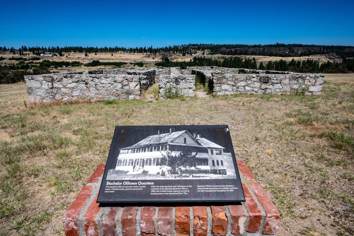 When the Fort Spokane Indian School opened on April 2, 1900, the Native girls were housed in the former bachelor officers quarters. The building’s foundation still exists today.  (COLIN MULVANY/THE SPOKESMAN-REVIEW)