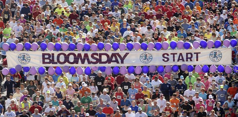 The main field takes off on Bloomsday 2012, Sunday, May 6, 2012, in Spokane, Wash. (Liz Kishimoto / The Spokesman Review)