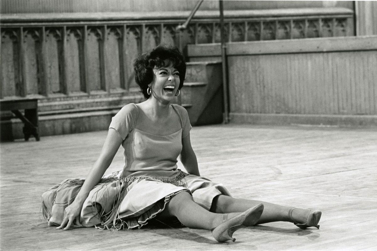 Rita Moreno, the subject of the documentary “Rita Moreno: Just a Girl Who Decided to Go for It,” is shown during the filming of “West Side Story,” for which she won an Academy Award.  (MGM/Roadside Attractions)