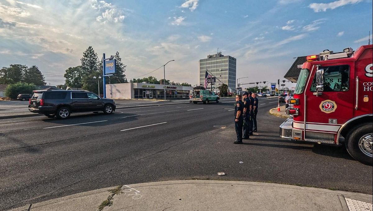 Spokane County Fire District 9 honors firefighter Ruben Romero, who died from a cardiac emergency while battling a fire in Montana. (Spokane County Fire District 9)
