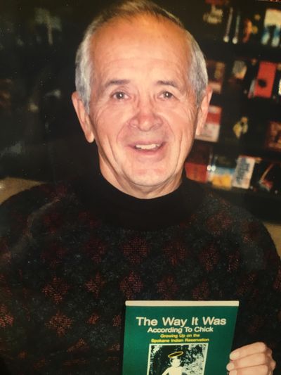 In an undated photo, Bob “Chick” Wynecoop poses for a photo at his book reading. (Courtesy)