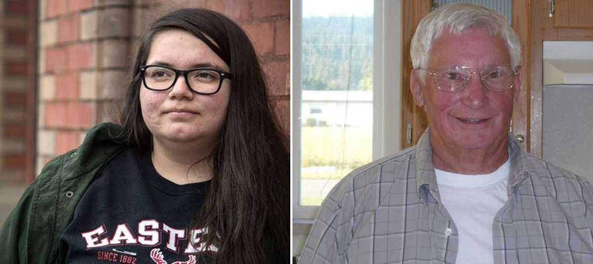 Emily Provencio,18, is challenging incumbent West Valley School District board member Fred Helms, 77, in the November 2017 election. (Spokesman-Review and East Valley School District)