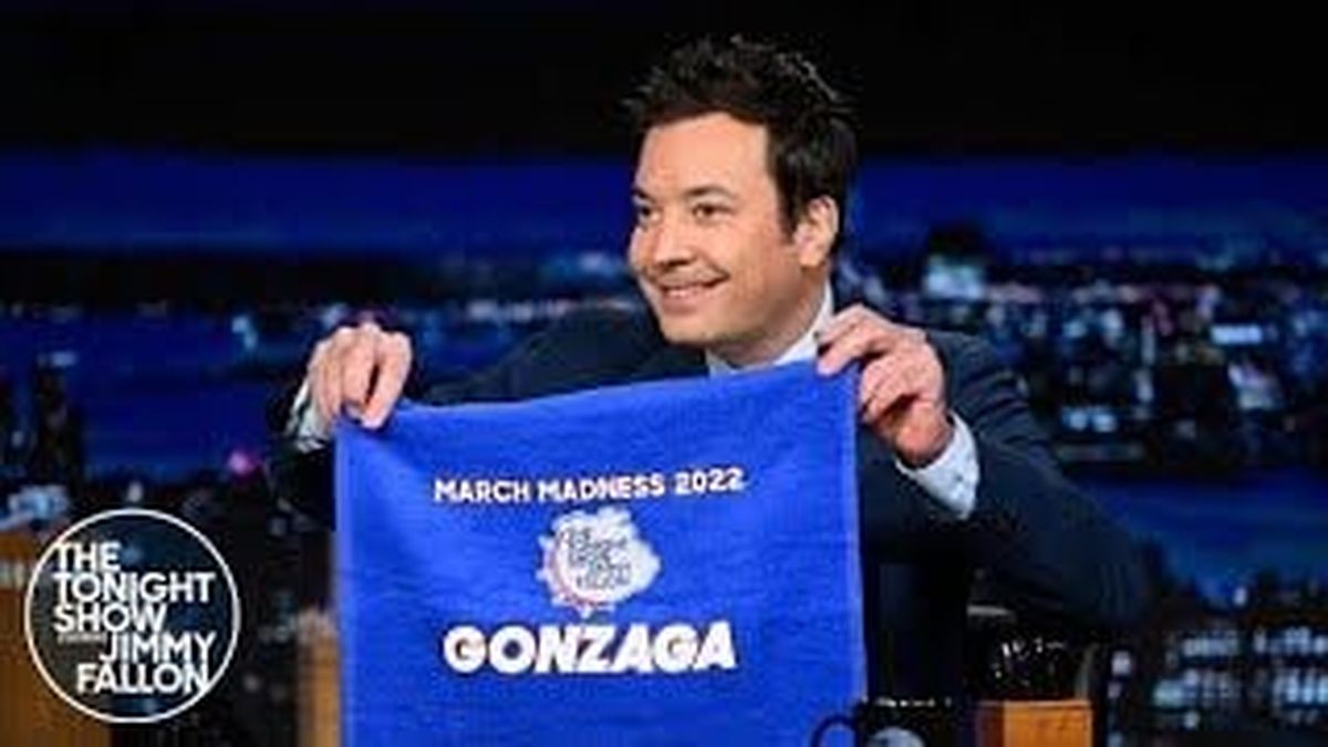 Jimmy Fallon is championing the Gonzaga Bulldogs this year on “The Tonight Show.”  ("The Tonight Show")