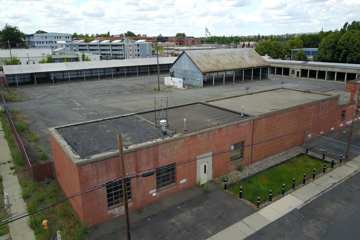 The former Spokane city shops, two full city blocks on Mission Ave. on either side of Normandie at Mission, bounded by Calispel, Sinto and Atlantic, shown Monday, June 4, 2018, was sold by the city to a private developer. In the future, surplus city properties like the Normandie site may be given to developers and non-profits who agree to build affordable housing. (Jesse Tinsley / The Spokesman-Review)