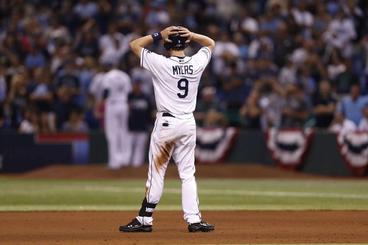 Tampa Bay right fielder Wil Myers realizes the Rays season is over. (Associated Press)