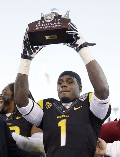 Arizona State running back Marion Grice was MVP of the Fight Hunger Bowl. (Associated Press)