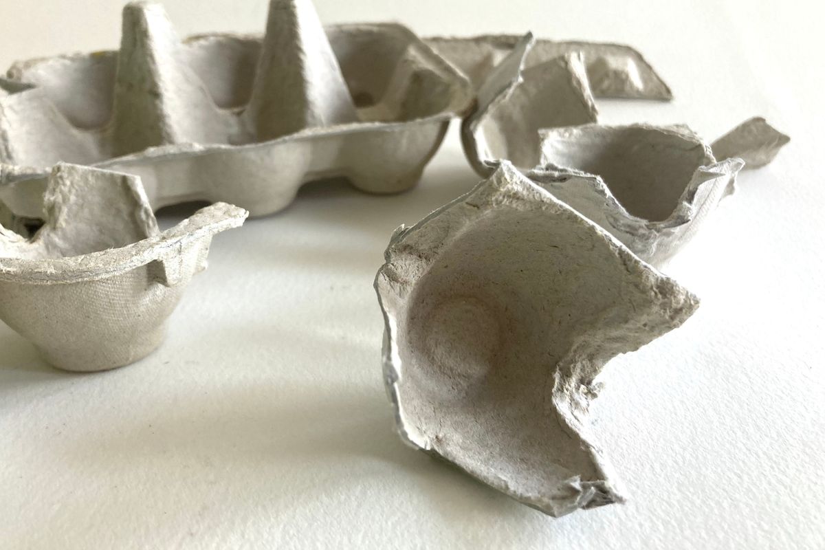 Egg cartons are a great medium for crafting.  (Katie Patterson Larson/For The Spokesman-Review)