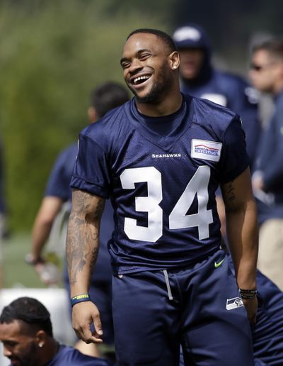 Seattle Seahawks running back Thomas Rawls hails from Flint, Michigan. (Elaine Thompson / Associated Press)