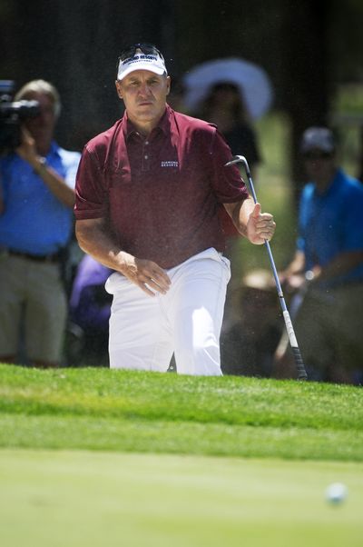 Mark Rypien finished strong to win the American Century Celebrity Golf Championship. (Associated Press)