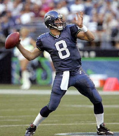
Seattle's Matt Hasselbeck saw limited time at quarterback. 
 (Associated Press / The Spokesman-Review)