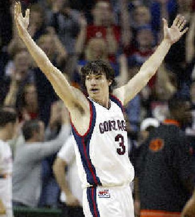 Gonzaga's Adam Morrison has captured the attention of national media members. 
 (Associated Press / The Spokesman-Review)