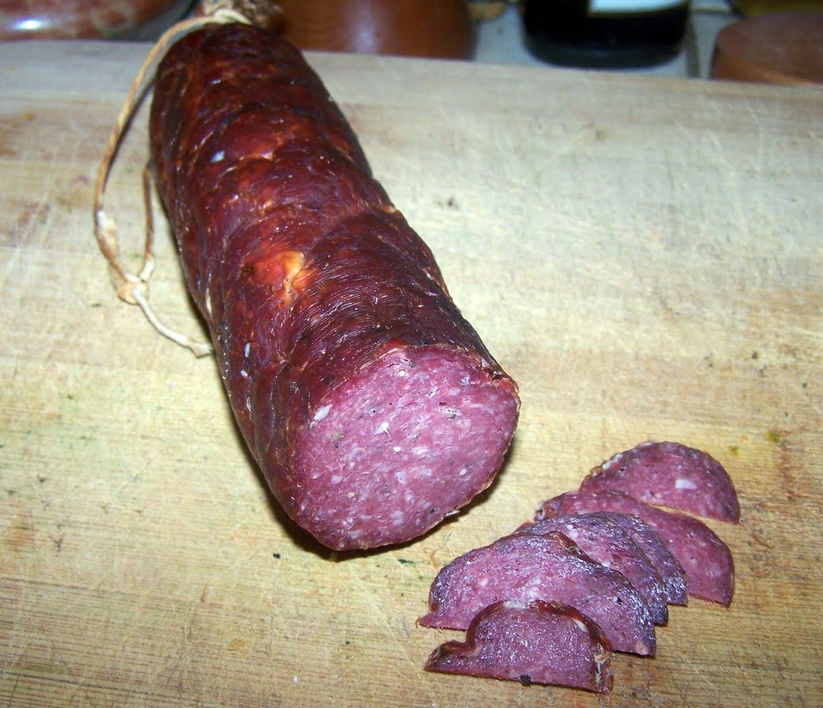 German salami: Author Ken Albala made this salami for a recent book singing for his latest cookbook, “The Lost Art of Real Cooking: Rediscovering the Pleasures of Traditional Food One Recipe at a Time.” 