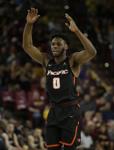 Pacific forward Jahlil Tripp (0) in the first half during an NCAA college basketball game against Arizona State, Friday, Dec 22, 2017, in Tempe, Ariz. (Rick Scuteri / Associated Press)