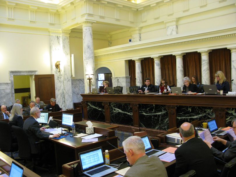 The Idaho Legislature's joint budget committee debates agency budgets on Friday morning (Betsy Russell)