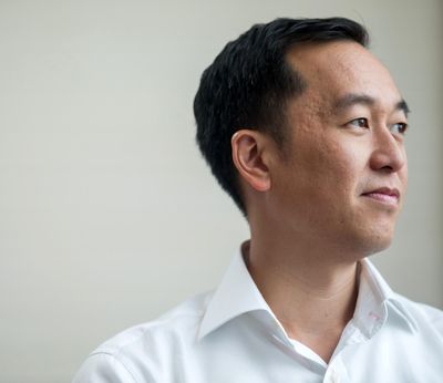 Jeff Chen, chief strategy officer of WeDoctor Group, attends an interview during the Bloomberg Invest Asia conference in Hong Kong. (Paul Yeung / Bloomberg)