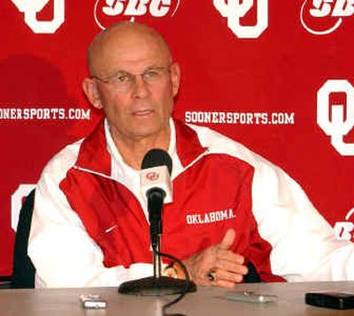 
Oklahoma baseball coach Larry Cochell was suspended indefinitely for allegedly using racial slurs during interviews with ESPN announcers.
 (File/Associated Press / The Spokesman-Review)