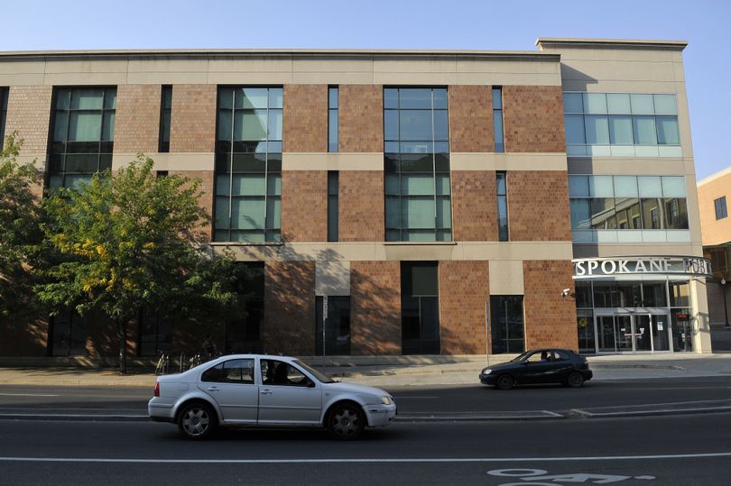 Present day: The Spokane Public Library downtown opened in 1994. It offers views of Spokane Falls, a climate-controlled special collections room and Internet access. (Jesse Tinsley)