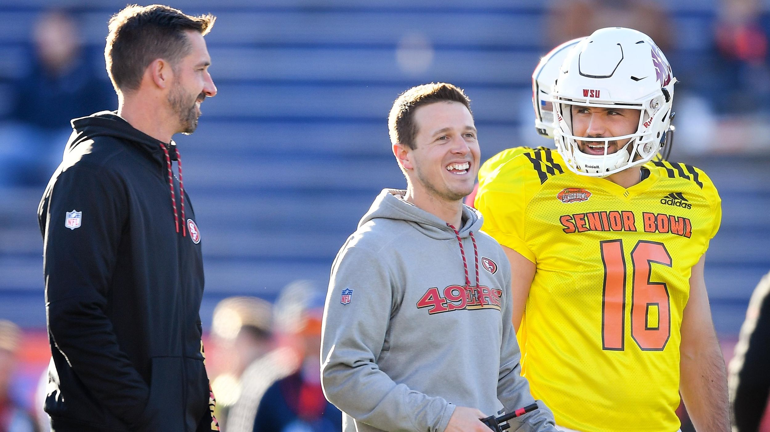 WSU's Gardner Minshew and Andre Dillard in Super Bowl LVII