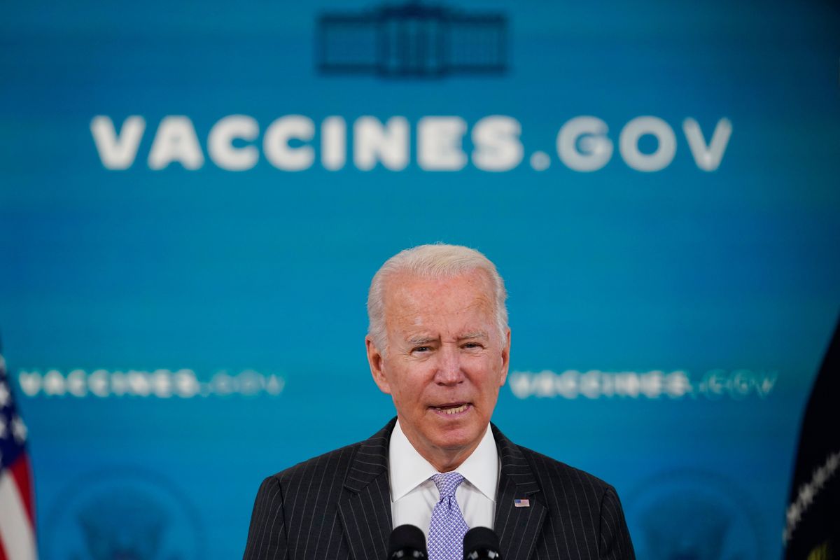 President Joe Biden talks about the newly approved COVID-19 vaccine for children ages 5-11 from the South Court Auditorium on the White House complex in Washington, Nov. 3, 2021. Biden’s team views the pandemic as the root cause of both the nation’s malaise and his own political woes. It sees getting more people vaccinated and finally controlling COVID-19 as the key to reviving the country and Biden’s own standing. But the coronavirus has proved to be a vexing challenge for the White House.  (Susan Walsh)