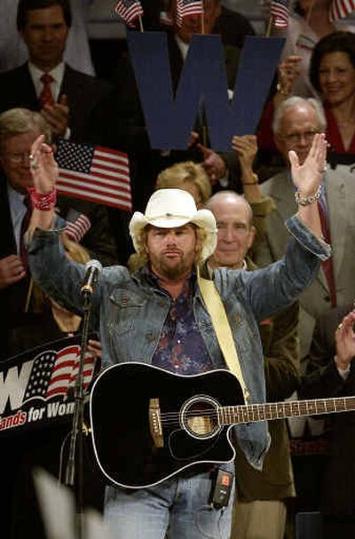 
Country star Toby Keith appears Thursday at 7:30 p.m. at the Spokane Arena.
 (Associated Press / The Spokesman-Review)
