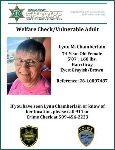 Lynn M. Chamberlain  (Courtesy of Spokane County Sheriff's Office)