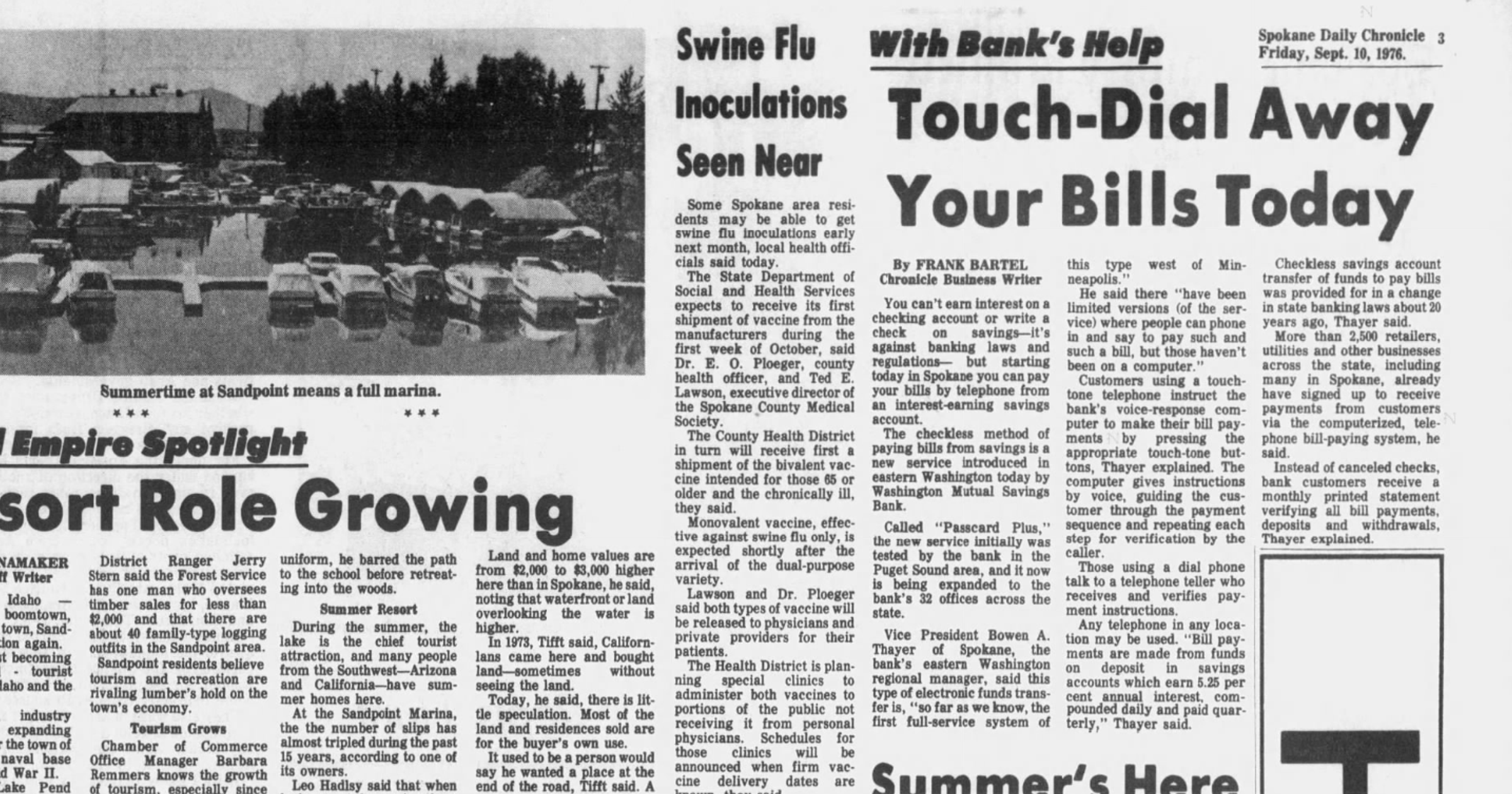 This day in history: Washington Mutual offered new innovation – paying bills by phone. Man suspected in patient death arrested in California