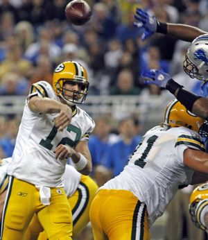 Quarterback Aaron Rodgers leads the sixth-ranked offense in the NFL. (Associated Press)