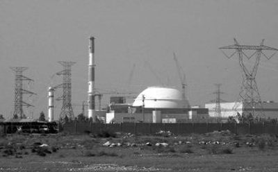 
The reactor building of Iran's nuclear power plant is seen at Bushehr, Iran, 750 miles  south of the capital Tehran, in this 2005 file photo.
 (File Associated Press / The Spokesman-Review)