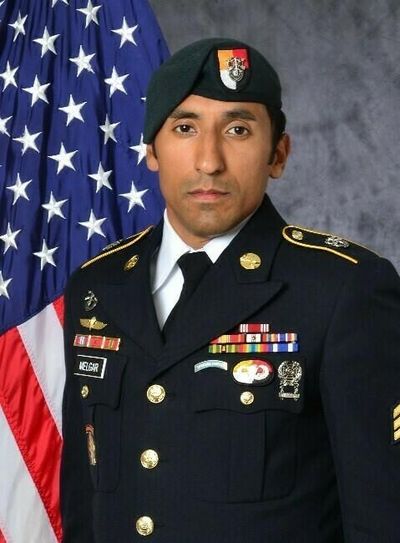 This undated photo provided by the U.S. Army shows U.S. Army Staff Sgt. Logan Melgar Green Beret, who died from non-combat related injuries in Mali in June 2017. The attorney for Navy SEAL Adam Matthews, one of four U.S. servicemen charged in the death of Melgar, said Matthews will plead guilty Thursday, May 16, 2019, to hazing, assault and other charges. But a murder charge will be dropped. (AP)