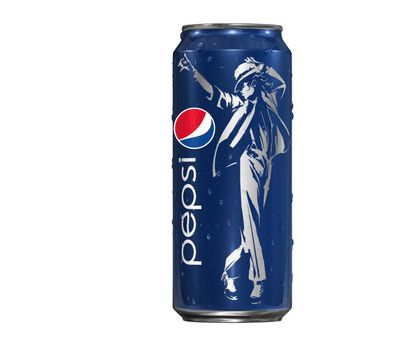 This image from PepsiCo Inc. shows Pepsi’s King of Pop can. (Associated Press)