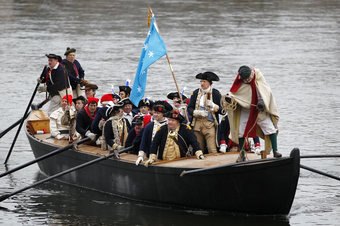 Reenactment of Washington's crossing Delaware goes online The